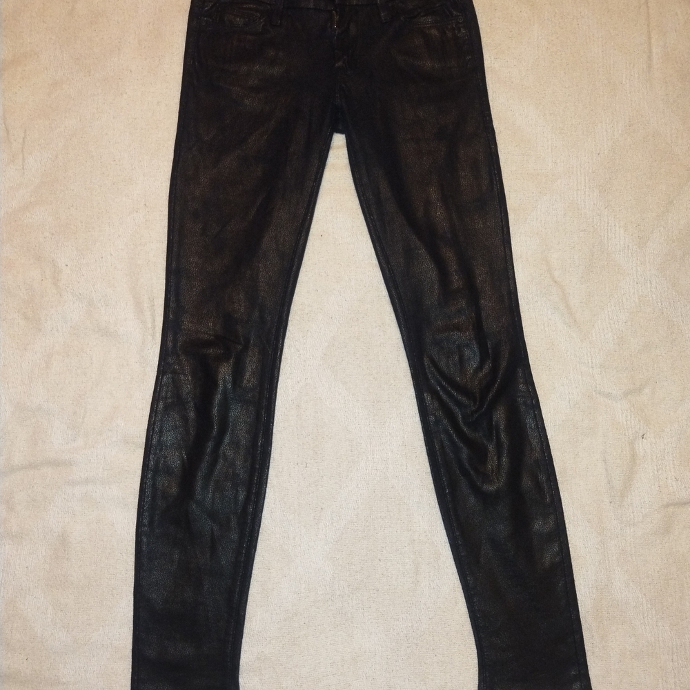 MOTHER Black Straight Leg Pants